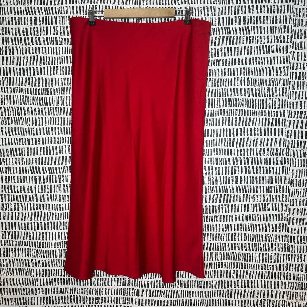 J. Crew Red A-Line Skirt